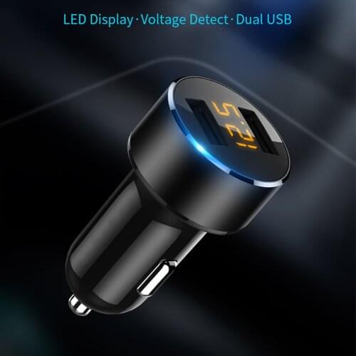 3.6A LED Display Dual USB Car Charger Smart Dual USB Fast Charging Mobile Phone Adapter in Car for Auto Fast Charger Accessories