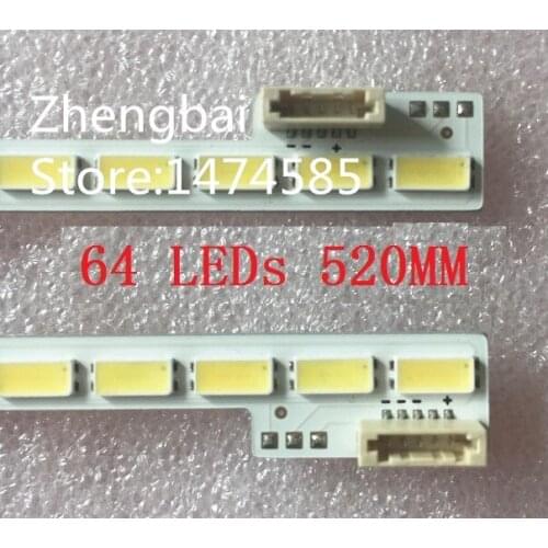 Beented original New 2 PCS*64 LEDS 520mm 48"LED strip SLED 2011SGS48 7030 64 L REV1.0 for LJ64-03260A LTA480HN01 LED48K510G3D