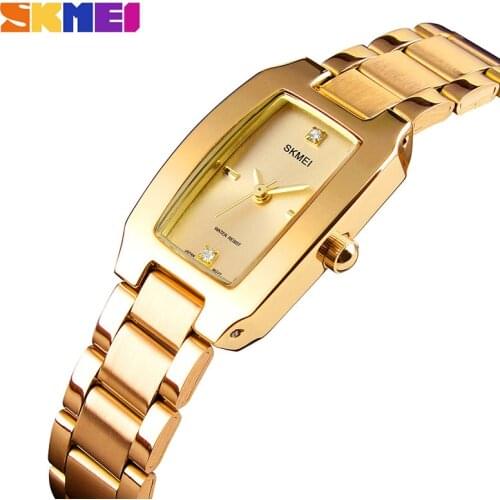 SKMEI Japan Quartz movement Ladies Female Girl Watch Luxury Diamond Dial Dress Clock Women Watches reloj mujer Montre femme