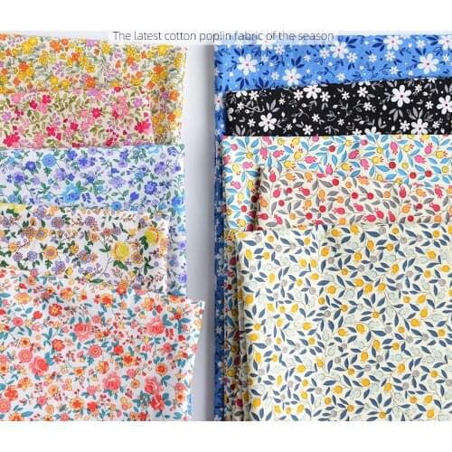Digital Print Small Flower Fabric for Kids Clothes Home Textile Slipcover Sewing Quilting DIY Needlework Material