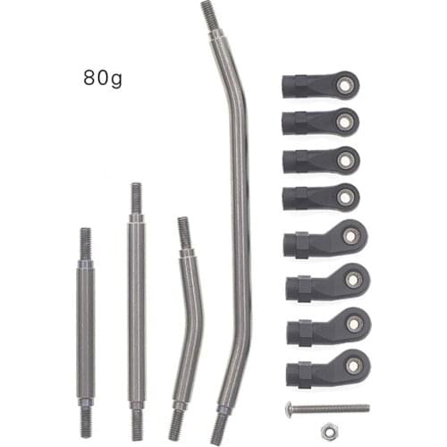 For Redcat GEN8 RC Crawler Car Stainless Steel Steering Linkage Kit Tie Rod Drag Link Set