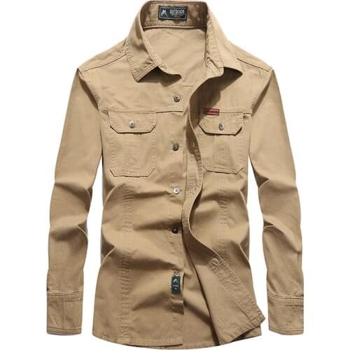 Denim Shirt Men Camisa Masculina Military Shirt Army Green Men Casual Black Jeans Shirt For Men Plus Size M-3XL 4XL 5XL 6XL