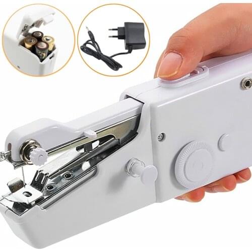 1PC Hand-held Sewing Machine Mini Stitch Sew Needlework Cordless Clothes Fabrics Electric Sewing Machine Stitch Set Portable