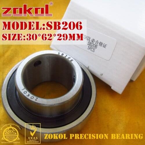 ZOKOL bearing SB206 90206 Pillow Block Ball Bearing 30*62*29mm