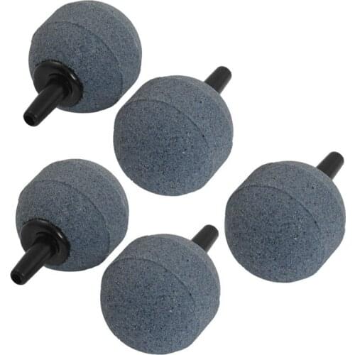 HOT-5 Pcs Fish Tank Bubble Maker Air Stone 25mm Diameter Gray
