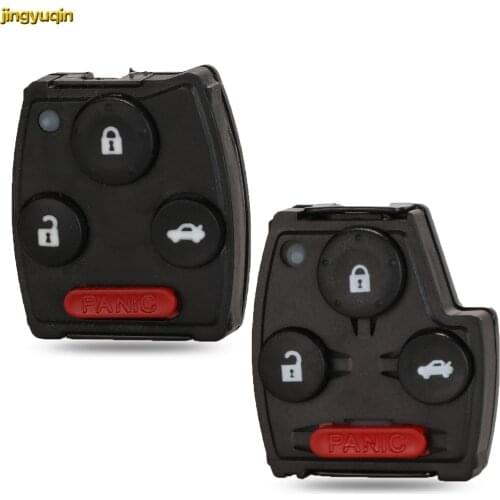 Jingyuqin 50pcs Remote Car Key Fob Shell Button Pad For Honda Accord Civic CRV Odysser Pilot Fit 2007-2013 internal Key Case