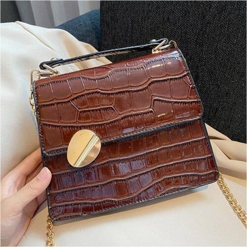Quality Stone Pattern Leather Crossbody Bags For Women Designer Small Handbags Chain Shoulder Simple Bag Mini Purses Hand Bag