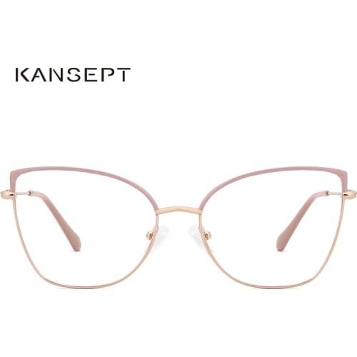 KANSEPT KANSEPT Cat Eye Glasses Frame Women Retro Myopia Optical Frame Prescription Eyeglasses Frame for Women Eyewear