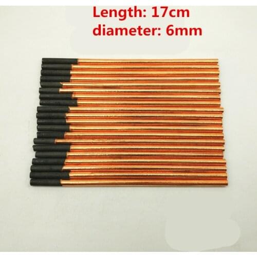 20pcs 170mm carbon rod for car battery repair pile terminal pile head mold lead rod copper welding torch
