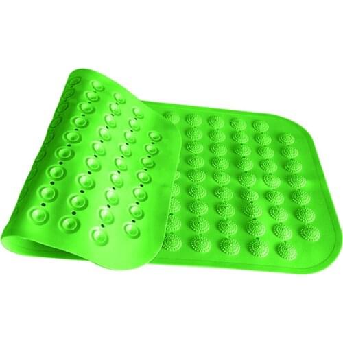 Rubber Shower Mat Bath Bathroom Mat w/ Suction Cup Strong Suction Anti-slip
