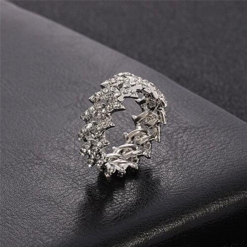 10MM Hip Hop Iced Out Cuban Link Rings Brambles Thorns Unisex Punk Style Cuba Charm Finger Ring For Men Women Gifts