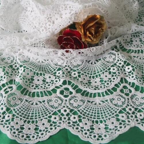 Wholesale 5Yard Nigerian Laces Fabric 2017 African Cord Laces Fabrics High Quality Nigerian Guipure Cord Lace Fabric For Wedding