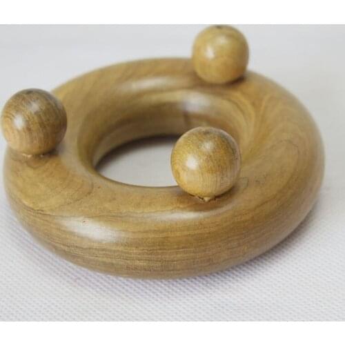 Abdominal Massager Fragrant Wood Leg Arm Fitness Circle Facial Eye Face Scraping Three Point Circle Head Sole Body Back Massage