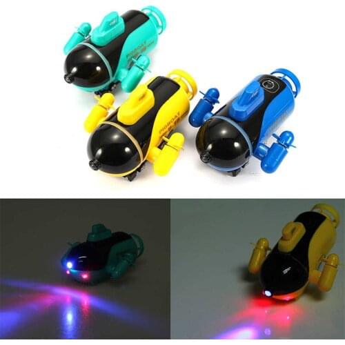 Mini Racing RC Submarine with Led Light Ship Kids Toy Bathing Toy RC Waterproof Model Gift Toy Bathtub Swimming Pool
