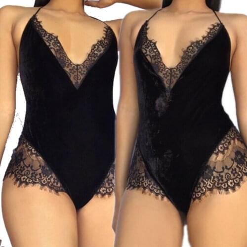 Fashion New Women Sexy Lingerie Lace Catsuit Fashion Female Underwear Bodysuit Nightwear Body Sexy Hot Erotic Jumpsuit