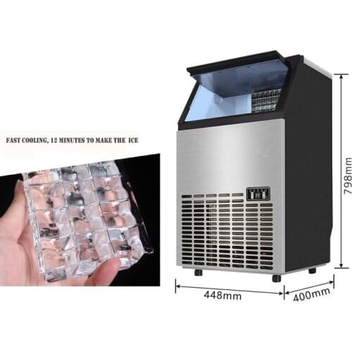 Low Noise Automatic Cleaning Ice Maker Commercial Large Capacity Square Ice Machine