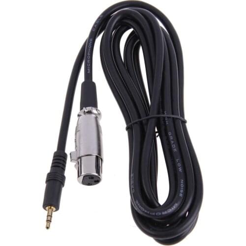 New XLR 3 Pin Female to Right Angle 1/8 XLR3F to Right-angle 3.5 mm TRS for DV Camera Stereo Microphone Mic