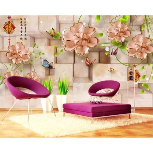 Beibehang Custom Wallpaper 3D marble embossed flowers Modern Abstract Art Wall Mural Living Room Bedroom 3d Wallpaper behang