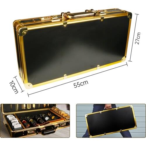 Professional Aluminum Barber Styling Tool Box Hairdressing Scissors Comb Hair Trimmer Storage Box Salon Accessories Organizer