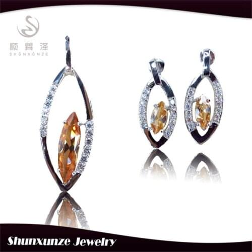 SHUNXUNZE wedding jewelry sets career Pink Blue Peridot Morganite Cubic Zirconia Rhodium Plated R879set R881set R883set R885set