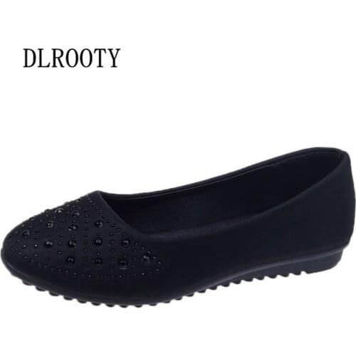 Women Flat Shoes Loafers Shallow Slip On Summer Autumn Fashion Round Toe Platform Sweet Casual Solid Comfortable Plus Size 35-43