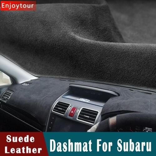 Suede Leather Dashmat Dashboard Cover Dash Mat Carpet Car Steering for Subaru XV Forester Legacy Outback Impreza WRX LEVORG RHD