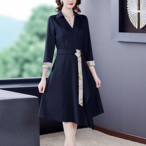 Spring Autumn Cotton Bodycon Midi Suit Dress Women Korean Hepburn Vintage Solid Casual Dresses 2021 Elegant Office Lady Vestidos