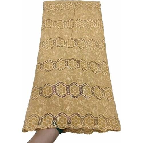 Gold Nigerian Lace Fabric 2021 Bridal Lace Fabric Luxury High Quality Embroidery French Tulle Sequins Lace Fabrics Weddin FM4994