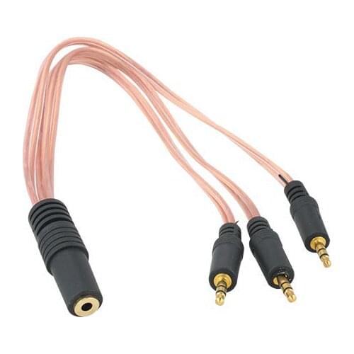 3.5 MM STEREO FEMALE TO/3X3.5 STEREO MALE 5 + 1 CABLE