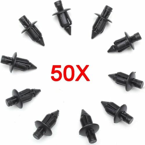 50PCS 8mm Push Type Rivet Fixing Clips Auto Inner Village Board Fender Plastic Fastener Clip Universal 09409-08308 P09 fasteners