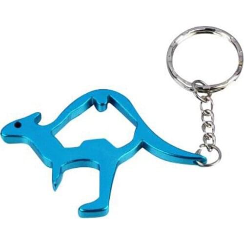 500pcs Kangaroo shape Metal Bottle Opener Can opener with Keyring Keychain Promotional Gift