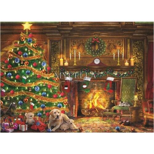Full 5D DIY Diamond Painting Dogs Diamond Embroidery Cross Stitch Mosaic Christmas tree Home Decor Gift Animals Wall Stickers