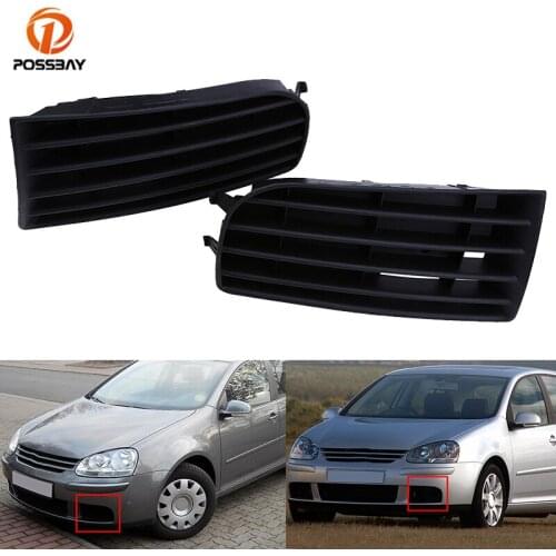 POSSBAY Car Front Bumper Lower Grille Cover Air Guide Grille Racing Grills Car Accessories Fit for VW Golf MK5 2004-2009 ZN666