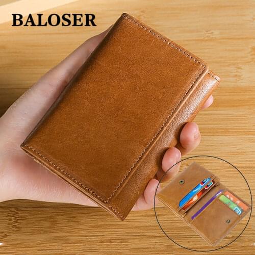 Мужские кожаные кошельки BALOSER China At AliExpress