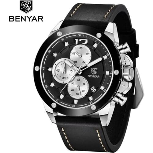 BENYAR 2021 New Top Luxury Brand Fashion Automatic Mens Watch Sports Waterproof Clock Mens Quartz Watch Relogio Masculino