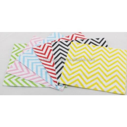 Free Shipping 33*33cm 2PLY Wedding Decoration Supplies Chevron Paper Napkins Serviettes