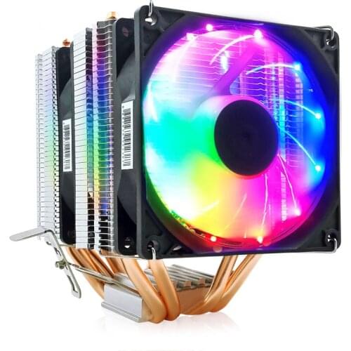 Coolmoon X4 Four Copper Tube CPU Radiator Desktop Computer Mainframe Luminous Heat Pipe Silent CPU Fan Radiator