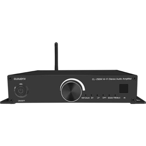 Home power amplifier Hi-Fi Wifi 2.4G 5G BT Vinyl MM record player optical input 2 X 100W Stereo Karaoke audio amplifier