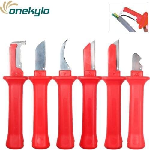31HS German Style Electrical Insulation Cable Knife Wire Stripper Patent Stripping tools Pliers Blade with Protective Cap