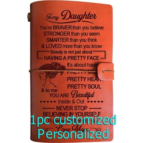 Engraved Leather journal personalized gifts to my husband BJ280 Customized Notebook A5 Dropshipping Supplier US Store Diary