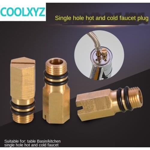 Cold and hot water faucet to change single cold faucet plug refit single hole hose inlet plug copper head accessories