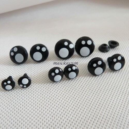 8/10/12/14/16mm round cute animal toy eyes plastic safety eyes with black hard washer for plush doll accessories--size option