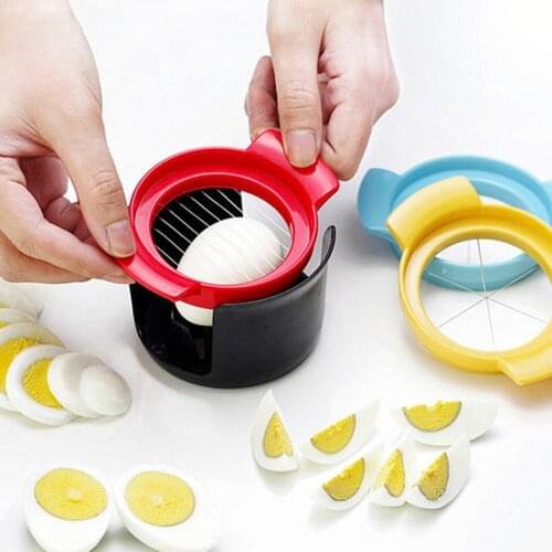 Egg Slicer 3 in 1 Stainless Steel Cutting Wire Cut Soft Boiled Eggs Slicing Cutter for Cooking Multifunction Kitchen Accessories