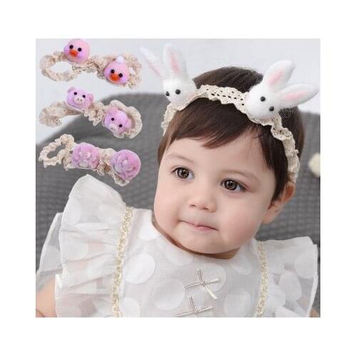 Cute Animal Baby Headband for Girl lace Head Bands Turban Newborn Headbands Hairbands for Kids Baby Hair Accessories