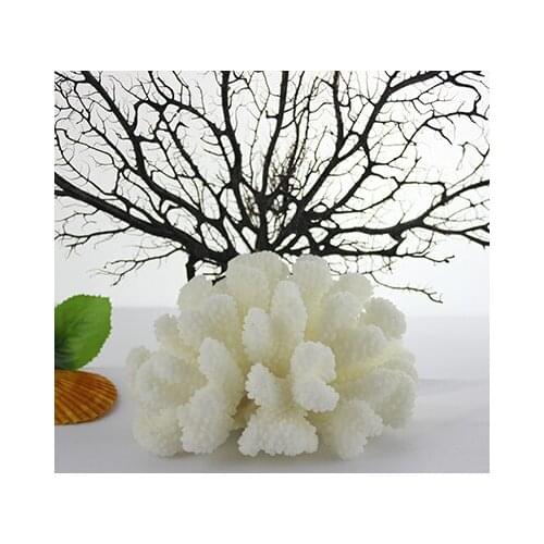 THE SEA WHITE CORAL TREE WHITE CORAL REEFS CONCHAS SHELLS AQUARIUM ACCESSORIES MEDITERRANEAN STYLE DECORATION