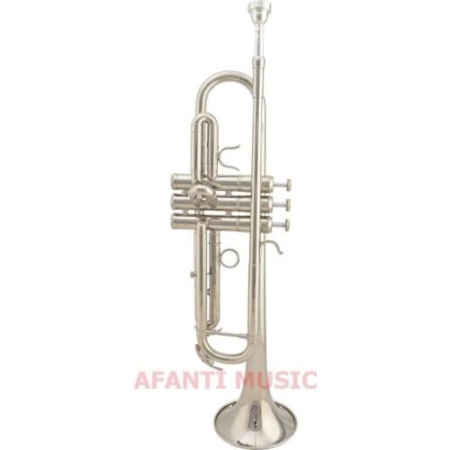 Afanti Music Bb tone / Yellow Brass / Nickel Plated Trumpet (ATP-1132)