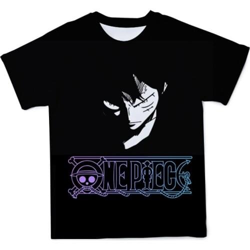 2021 New Mens 3d Printing One Piece Of Luffy Animation Anime Interesting Fashion Printed T-shirt Personality Hip-hop Short