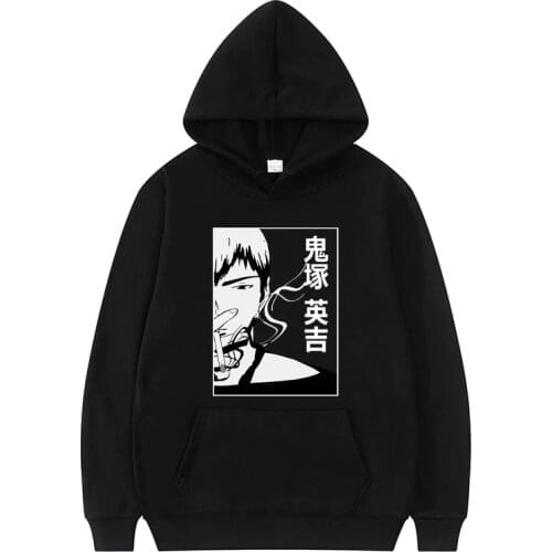 2021 New Anime Great Teacher Onizuka Pattern Print Hoodie Men GTO Manga Hoodies Fleece Cotton Sweatshirt Japan Eikichi Clothes
