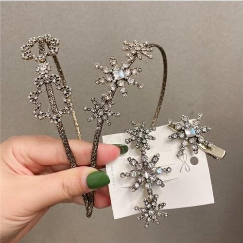 New Korean Retro Baroque Hairbands Rhinestone Hair Clip Headbands for Women Designer Hair Hoop Headdress Girls Hair Accessories