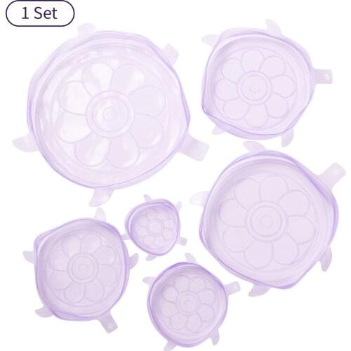 Food-Grade Silicone Stretch Lids Reusable Food Storage Covers Bowls Fresh-Keeping Lids for Cans Cookware Safe Stretchy Cover Lid